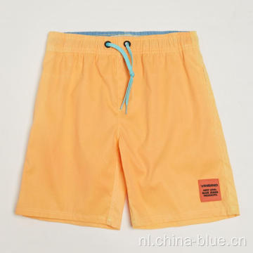 Boy&#39;s Pure Color Print Beach Shorts